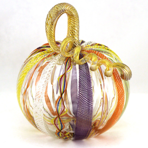 Latticino Cane Pumpkin By KH/IH